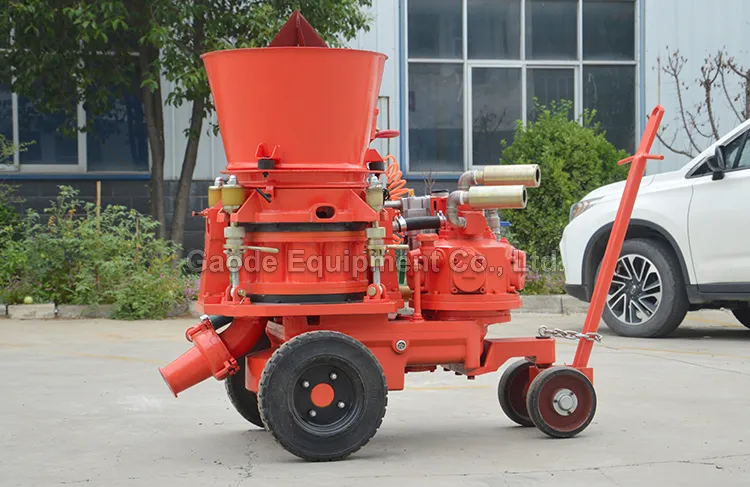 GAODETEC GZ-5AR 15mm Max Aggregate Refractory Gunning Machine With Heavy-Duty Wheels